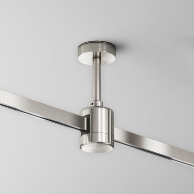 Крепление потолочное Short 78мм с прямым коннектором питания Flarity платина TRA156C-IPC1-PT. TM Maytoni