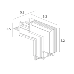 Коннектор угловой для встраиваемого шинопровода Arte Lamp OPTIMA-ACCESSORIES A731733