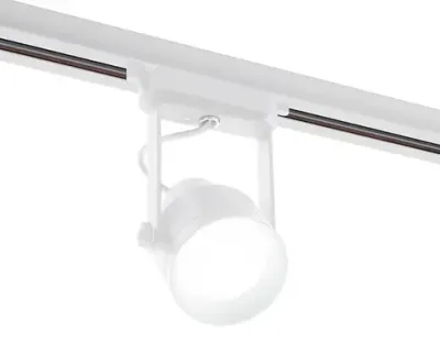 Корпус светильника трековый C6601 WH белый D60*H135mm Out122mm MR16 GU10 (насадки D60mm)