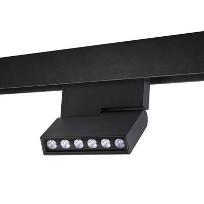 358628 SHINO NT21 065 черный Трековый низковольтный св-к диммируемый с ДУ, со сменой цв.температуры IP20 LED 3000~6500К 12W 48V FLUM