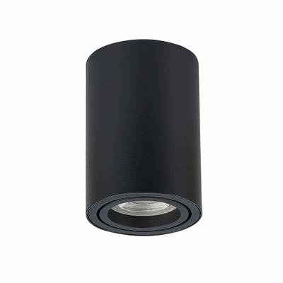 ST108.407.01 Светильник потолочный Мат. черный GU10 1*50W  D70xH100 220V Без ламп