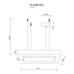 Подвесная люстра Certezza FL1165-4C2, LED