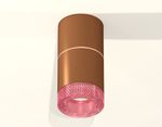 Комплект накладного светильника с композитным хрусталем XS7404082 SCF/PI кофе песок/розовый MR16 GU5.3 (C7404, A2073, C7404, N7193)