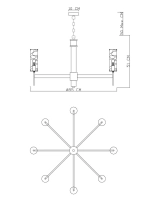 Подвесная люстра Divinare SHAM 4505/17 LM-8, 8хE14