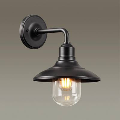 4965/1W NATURE ODL22 735 черный/стекло Ландшафтный настен.светильник E27 1*60W IP44 CAMPA