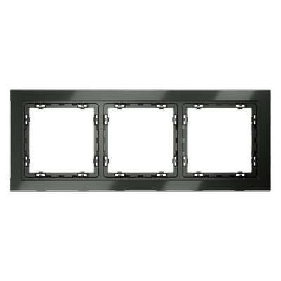 VLS110306 Рамка стеклянная VOLTUM S70 на 3 поста, (титан, стекло) (ТМ Maytoni)