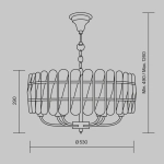 Подвесной светильник Сюита / Suite E14х6, MOD122PL-06BS. TM Maytoni