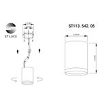 ST113.542.05 Светильник потолочный Белый LED 1*5W 4000K 390Lm Ra&gt;80 120° IP20 D68xH75 170-240V