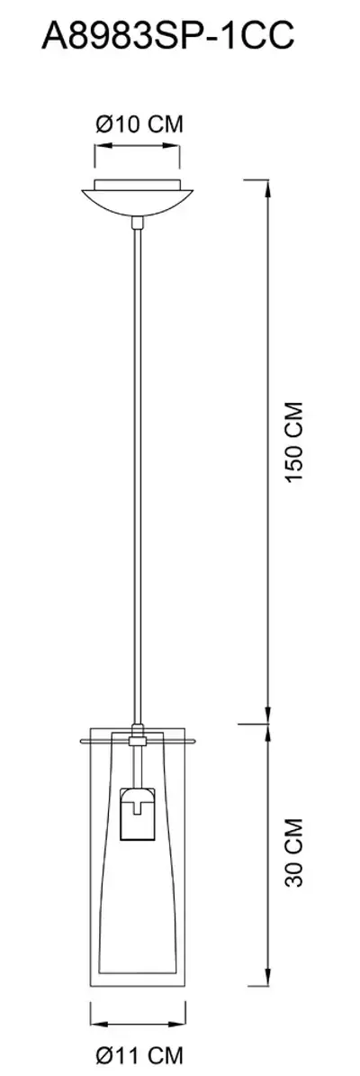 Подвесной светильник Arte Lamp ARIES A8983SP-1CC, 1хE27