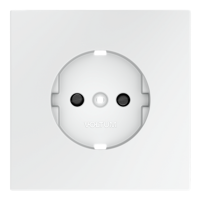 VLS000702 Накладка для розетки с заземлением и защитными шторками, S70 (белый матовый). (ТМ Maytoni)