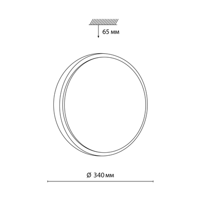 7607/CL PALE SN 170 Светильник пластик/белый/бежеый под дерево LED 30Вт 4000К D340 IP43 LOSTA