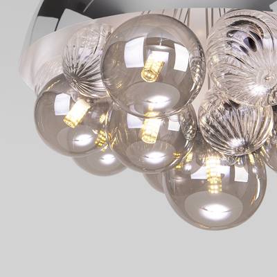 Подвесной светильник со стеклянными плафонами 30178 хром