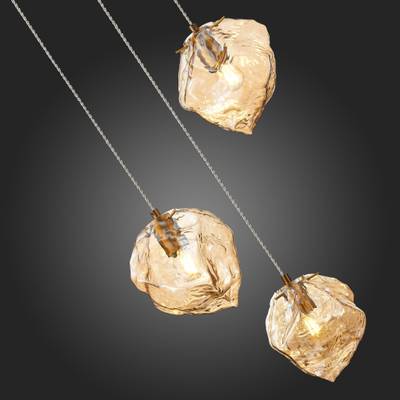 SL1175.303.03 Светильник подвесной ST-Luce латунь/янтарный E14 3*40W