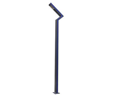 09203-F(220V),16(05) Светильник уличный Сания серый 220V w13*8,5 h300 Led 30W (4000K) Декоративная подсветка синяя.