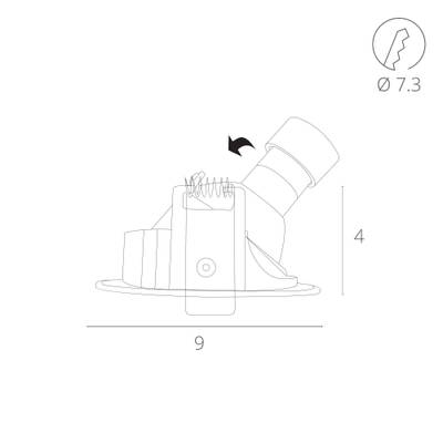 Точечный встраиваемый светильник Arte Lamp ACCENTO A3217PL-1WH, 1хGU10