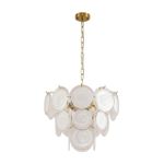 8320/5 MODERNI LN латунь/белый, металл/стекло Люстра E14 5*40W 220V CHIPSY