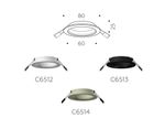Корпус светильника встраиваемый для насадок D60mm C6513 SBK черный песок D80*H25mm MR16 GU5.3