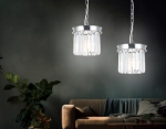 Подвесной светильник с хрусталем TR5101 CH/CL хром/прозрачный E14 max 40W D200*575