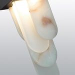 5438/12L HIGHTECH ODL_EX25 101 черный/металл/ смола под алебастр /акрил Подвес LED 12W 3000K 1489Лм FOROS