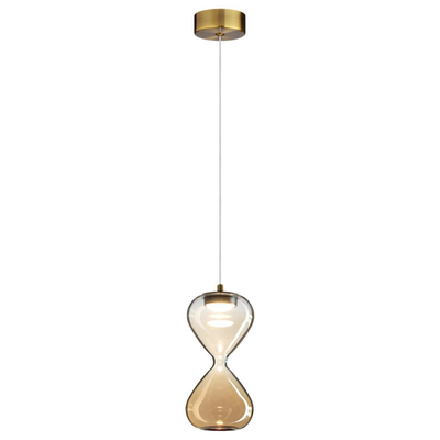 5093/4L PENDANT ODL25 357 античн.бронза/прозрачн./янтарный градиент/металл/стекло Подвес LED 4W 4000K 388Лм GLESSI