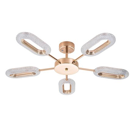 Потолочная люстра ARTE LAMP OVALE A2489PL-5GO, 1хLED