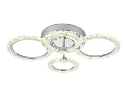 Потолочный светодиодный светильник с пультом FA412/4 CH хром 60W 620*440*120 (ПДУ РАДИО 2.4)
