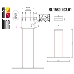 SL1580.203.01 Светильник подвесной ST-Luce Матовое золото/Белый LED 1*22W 3200K