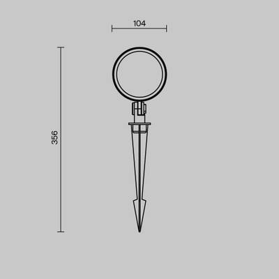 Ландшафтный светильник Core 3000К 25Вт IP 65 O495FL-L25B3K. TM Maytoni
