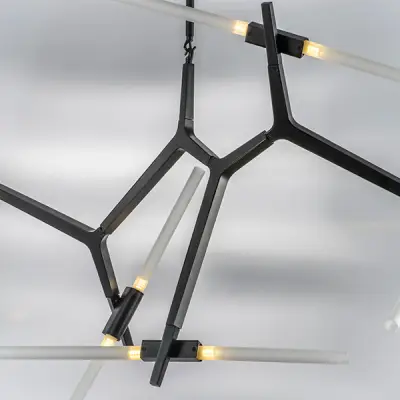 742107 Люстра STRUTTURA 10х6W (led) G9 ЧЕРНЫЙ МАТОВЫЙ Lightstar
