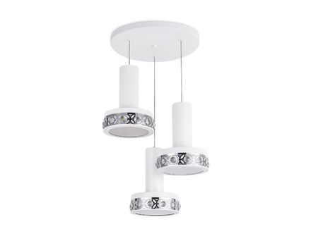 Подвесной светодиодный светильник FA9492/3 WH/CH белый/хром 54W 4200K D460*790 (без ПДУ)