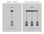 Подвесной светильник в стиле лофт TR3695 BK/SM черный/дымчатый E27 max 40W D100*1000