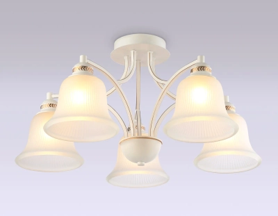 Потолочная люстра TR3050/5 WH/GD/FR белый/золото/белый матовый E27/5 max 40W D630*320