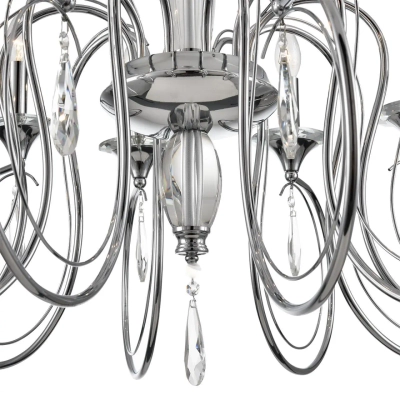 8032/10 CLASSI LN25 20 хром, металл/хрусталь Люстра подвесная Е14 10*40W 220V LAOKA