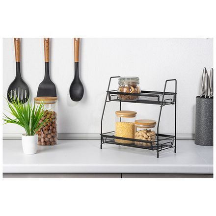 Этажерка настольная двухуровневая L’ordine Nero, 31,5*17*33 см