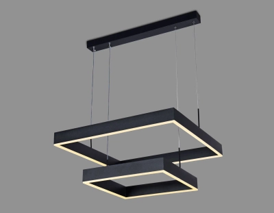 Светильник светодиодный подвесной с пультом FA6633/2 BK черный 108W 600*600*720 (ПДУ РАДИО 2.4G)