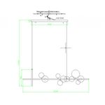 09408-10,19 Люстра Иона черный w120*28 h200 G9 50W+Led 17W (4000K) (Led лампы в комплекте 4000К)