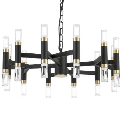 734247 Люстра IRIS 76W LED 3148LM 120G ЧЕРНЫЙ/ЗОЛОТО 3000K Lightstar