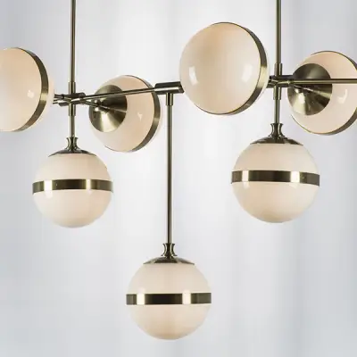 813191 Люстра GLOBO 9х40W E14 electroplating bronze/white Lightstar