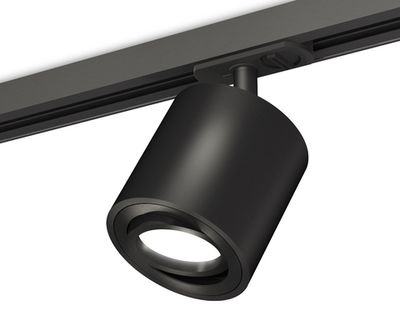 Комплект поворотного трекового светильника XT7532020 SBK/PBK черный песок/черный полированный MR16 GU5.3 (A2537, C7532, N7002)