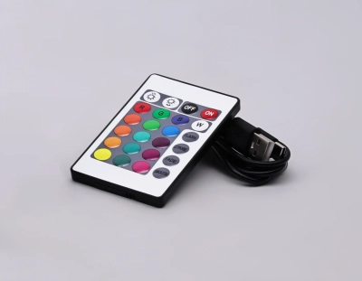 Атмосферная светодиодная напольная лампа с пультом DE8387 BK черный LED RGB 3W (ПДУ RGB)