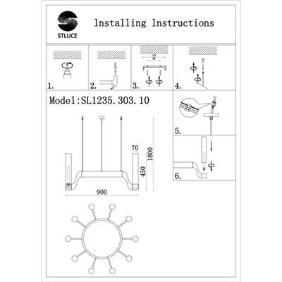 SL1235.303.10 Люстра подвесная ST-Luce Латунь/Хром, Прозрачный E14 10*40W