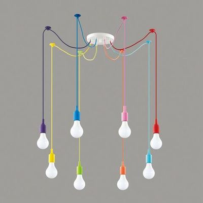 3719/8 SUSPENTIONI LN19 294 разноцветный Светильник подвесной "паук" E27 8*60W 220V LOTTE