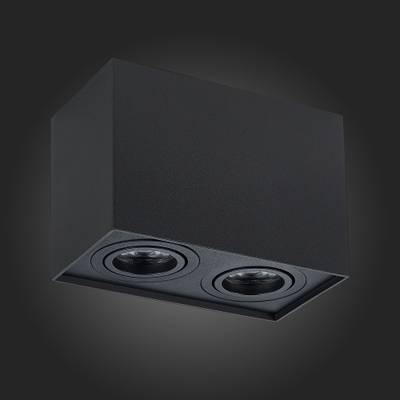 ST109.407.02 Светильник потолочный Мат. черный GU10 2*50W  L181xW100xH123 220V Без ламп