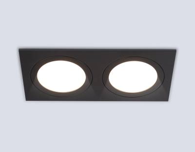 Светильник встраиваемый TN6615/2 BK черный IP44 GX53/2 max 15W  215*110*24