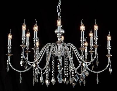 Люстра Crystal Lux MERCEDES SP6+6 CHROME/SMOKE 0950/312