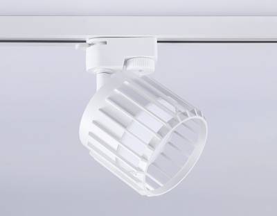 Трековый однофазный светильник со сменной лампой GL5348 WH белый GX53 D100*80