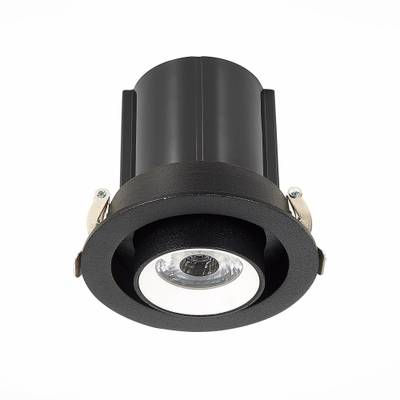 ST702.438.12 Св-к встр. Черный LED 1*12W 3000K 900Lm Ra80 24° IP20 D90xH92 180-240V