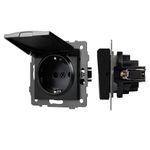 Механизм розетки влагозащищённый SCT-MCP-PL-BK-V (250V, 16A) (Arlight, -)