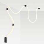 4391/30CL HIGHTECH ODL24 260 черный/металл/канат Настенно-потолочный светильник накладной (3 крепления в комплекте) IP20 LED 30W 1185Лм 4000K CORDA