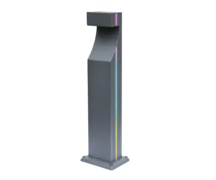 09205-F(220V),16(RGB) Светильник уличный Келси серый 220V w13*8,5 h80 Led 6W (4000K) c пультом ДУ, Декоративная подсветка RGB.